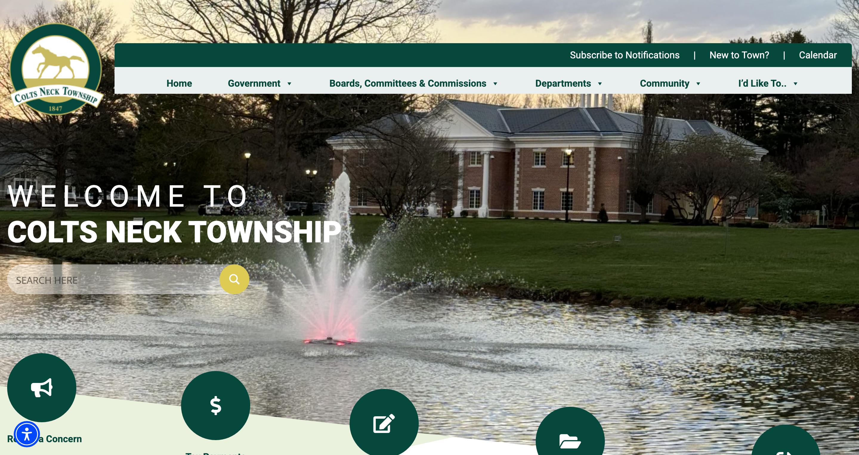 Colts Neck Township, NJ website homepage