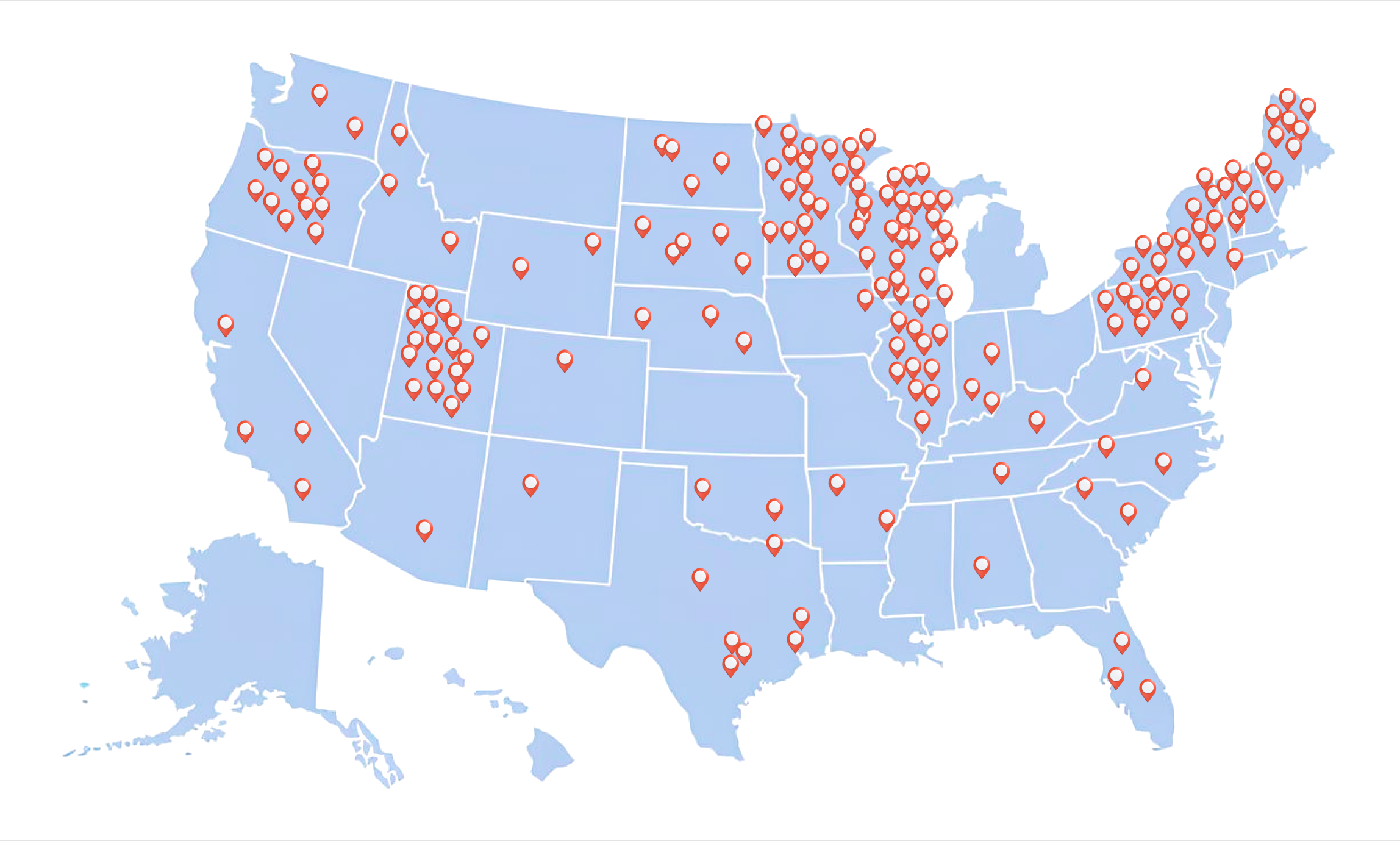 Map of trusted in 800+ local municipalities all over the US!