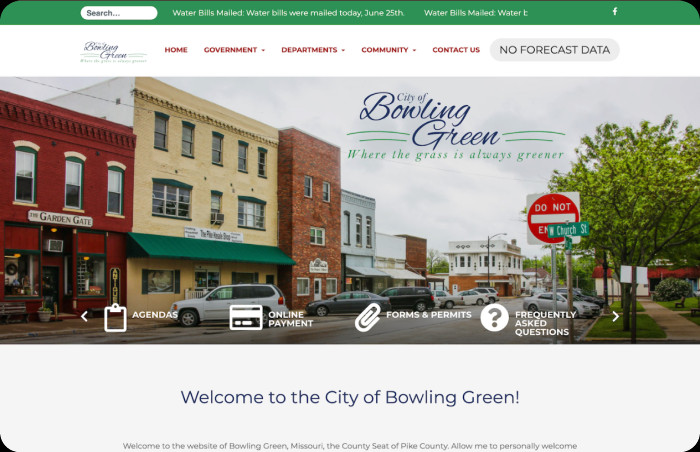 Past and present website screenshots.
